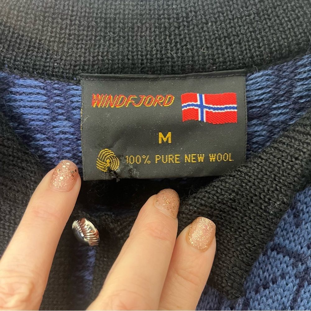 Windfjord 100% New Wool Cardigan M - Picture 4 of 5